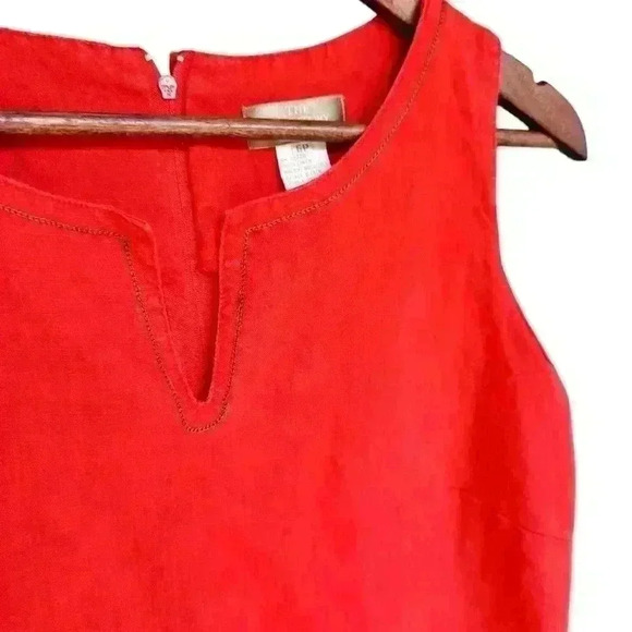 Linen Territory Ahead Red Sleeveless Dress - Picture 2 of 6